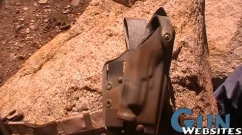 A Safariland drop leg holster